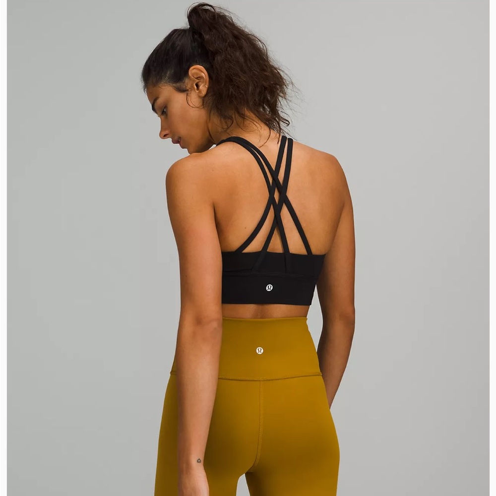 Lululemon energy bra long line size 6 black